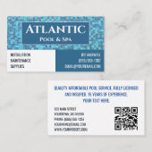 Carte de visite de service Spa de piscine (Devant / Derrière)