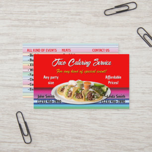 Carte de visite de service Taco
