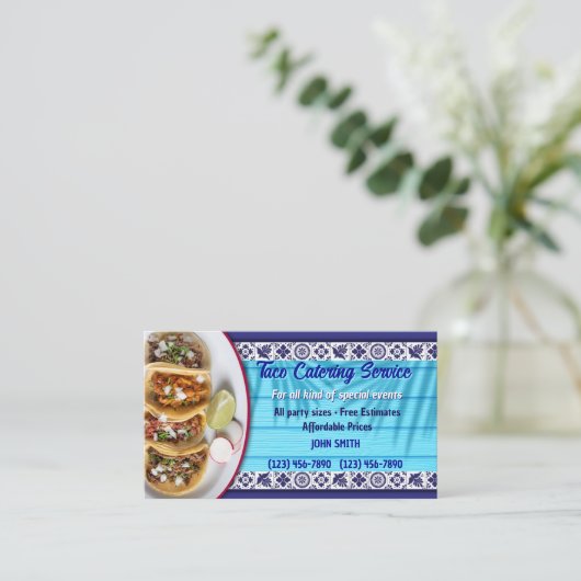Carte de visite de service Taco (Debout devant)