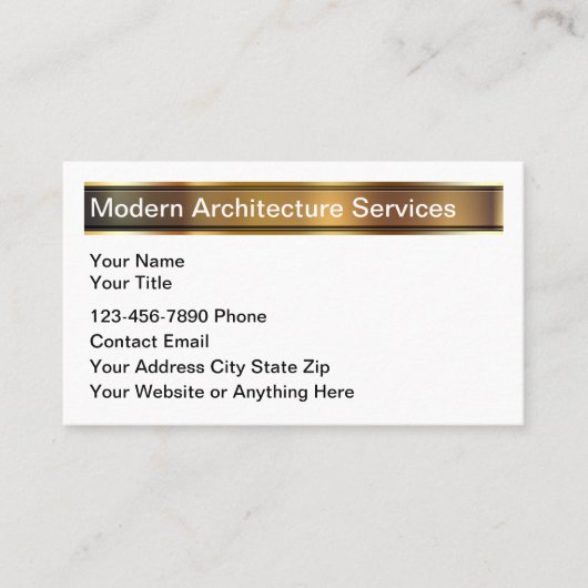Carte de visite de services d'architecture moderne (Devant)
