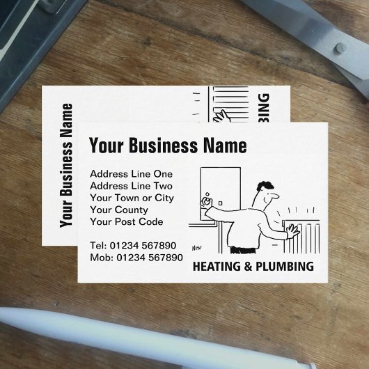 Carte de visite de services de chauffage dessin an
