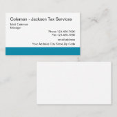 Carte de visite de services de comptable fiscal si (Devant / Derrière)