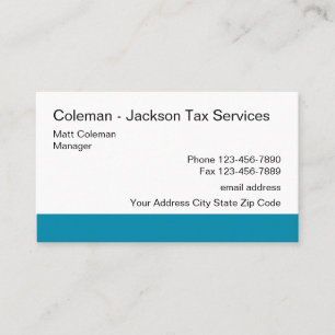 Carte de visite de services de comptable fiscal si