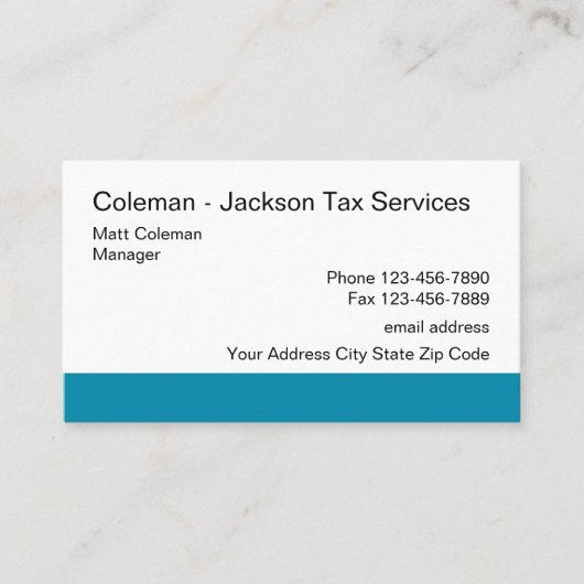 Carte de visite de services de comptable fiscal si (Devant)