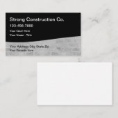 Carte de visite de services de construction robust (Devant / Derrière)