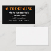 Carte de visite de services de detailing automobil (Devant / Derrière)