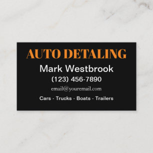 Carte de visite de services de detailing automobil