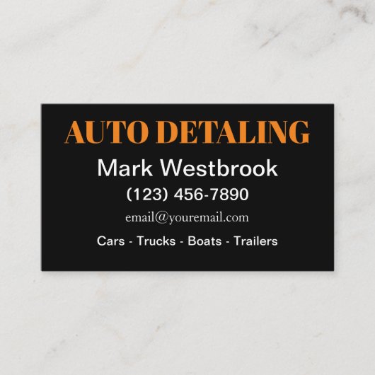 Carte de visite de services de detailing automobil (Devant)