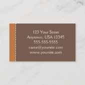 Carte de visite de services de domestique ou de (Dos)