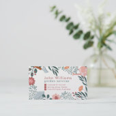 Carte de visite de services de jardin floral (Debout devant)