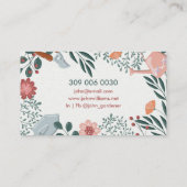 Carte de visite de services de jardin floral (Dos)