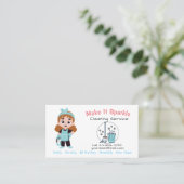 Carte de visite de services de nettoyage de maison (Debout devant)