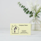 Carte de visite de services de nettoyage et de (Debout devant)