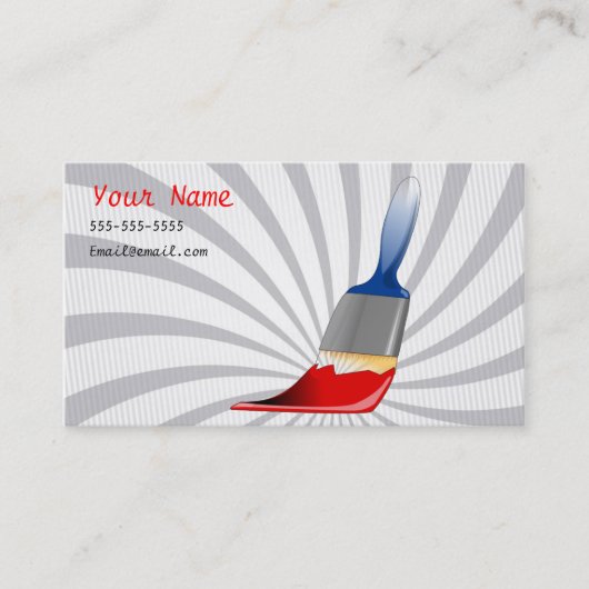 Carte de visite de services de peinture (Devant)