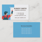 Carte de visite de services de peinture de peintre (Devant / Derrière)