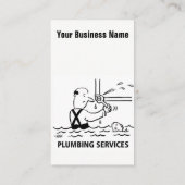Carte de visite de services de plomberie dessin an (Dos)