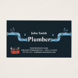 Carte de visite de services de plomberie professio