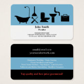 Carte de visite de services de plomberie professio (Devant & derrière)