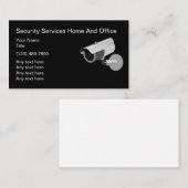 Carte de visite de services de sécurité avec camér (Devant / Derrière)