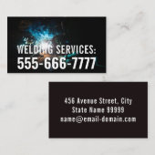 Carte de visite de services de soudure personnalis (Devant / Derrière)