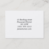 Carte de visite de services financiers (Dos)