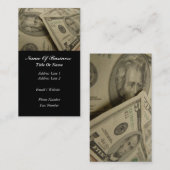 Carte de visite de services financiers (Devant / Derrière)