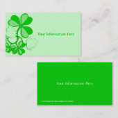 Carte de visite de shamrock (Devant / Derrière)