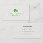 Carte de visite de shamrock (Devant / Derrière)