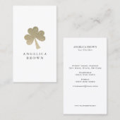 Carte de visite de shamrock de parties (Devant / Derrière)