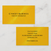 Carte de visite de Sheen Jaune (Devant / Derrière)