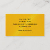 Carte de visite de Sheen Jaune (Dos)