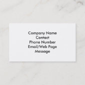 Carte de visite de Shell de mer d'océan (Dos)