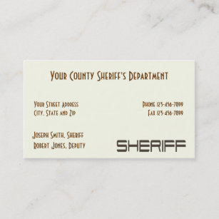 Carte de visite de shérif