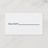 Carte de visite de shérif du comté de la Sainte (Dos)