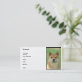 Carte de visite de Shiba Inu (Debout devant)