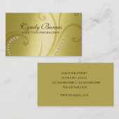 Carte de visite de Shimmer et de cristaux jaunes (Devant / Derrière)