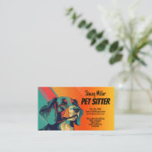 Carte de visite de siège pour animal de compagnie (Debout devant)