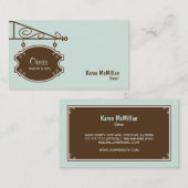 Carte de visite de signalisation de la boutique -  (Devant / Derrière)