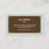 Carte de visite de signalisation de la boutique -  (Dos)