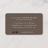 Carte de visite de signature Brown professionnel m (Dos)