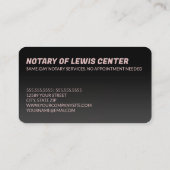 🚩 Carte de visite de signature de prêt notaire (Dos)