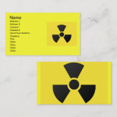Carte de visite de signes radioactif (Devant / Derrière)