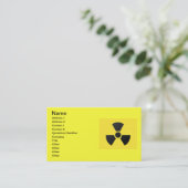 Carte de visite de signes radioactif (Debout devant)