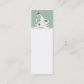 Carte de visite de signet de Noël blanc (Dos)