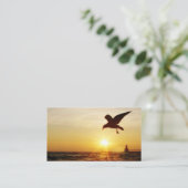 carte de visite de silhouette de coucher du soleil (Debout devant)