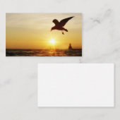 carte de visite de silhouette de coucher du soleil (Devant / Derrière)