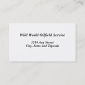 Carte de visite de silhouette de plate-forme de (Dos)