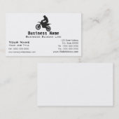 Carte de visite de silhouette de vélo de saleté (Devant / Derrière)