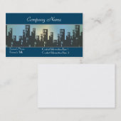 Carte de visite de silhouette d'horizon de ville (Devant / Derrière)