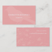 Carte de visite de silhouette d'oiseau (Devant / Derrière)